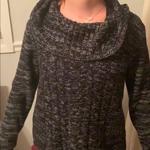 Fold down collar sweater